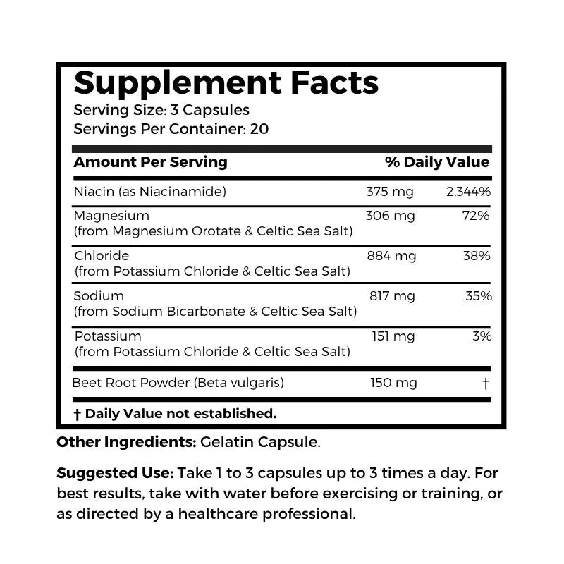 Electrolytes, 60 capsules - Image 2